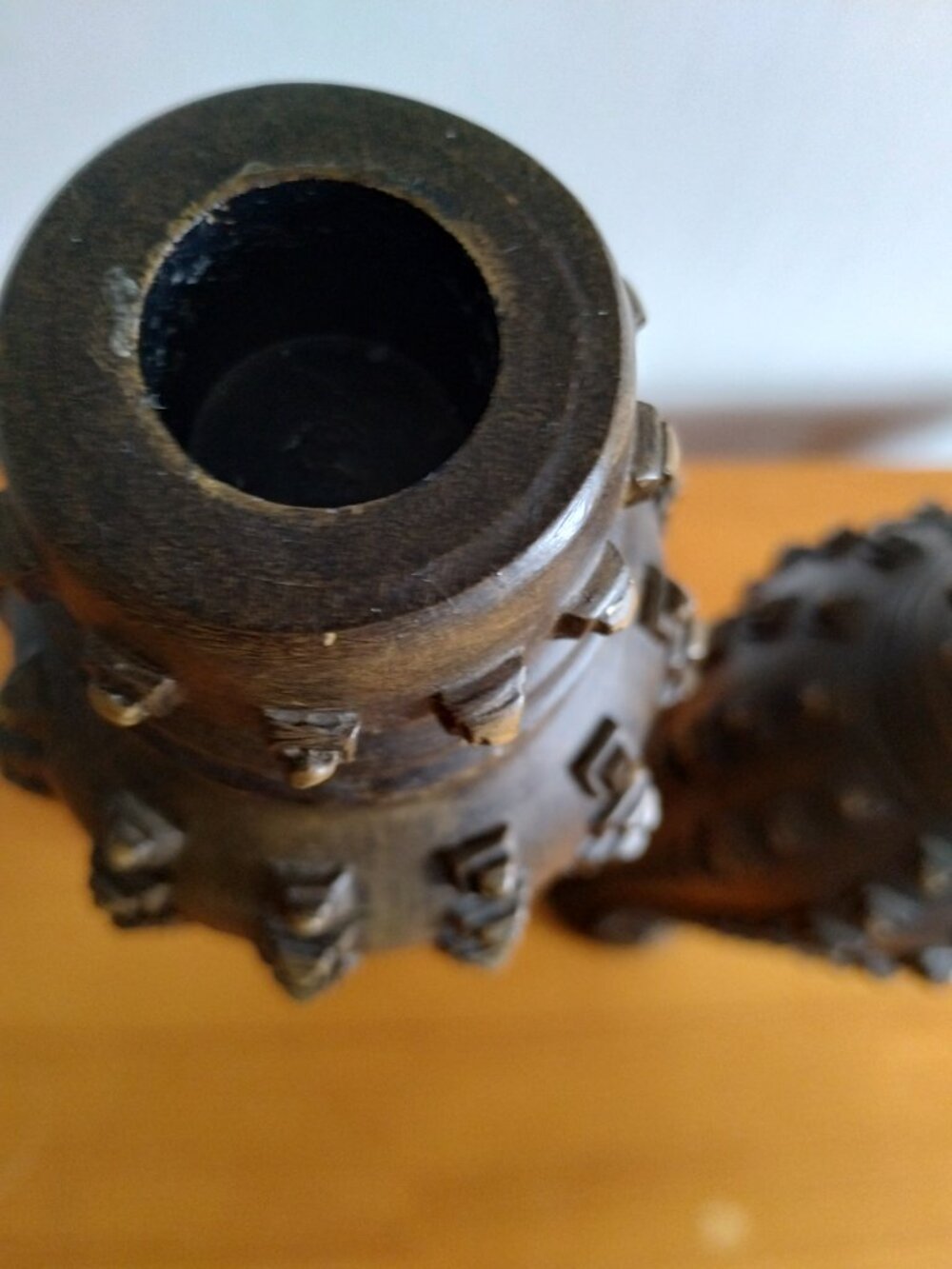 Wooden candle holder vtg - Picture 4 of 6